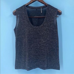 ANTHRO One Girl Who Tank Sparkly Tank Top